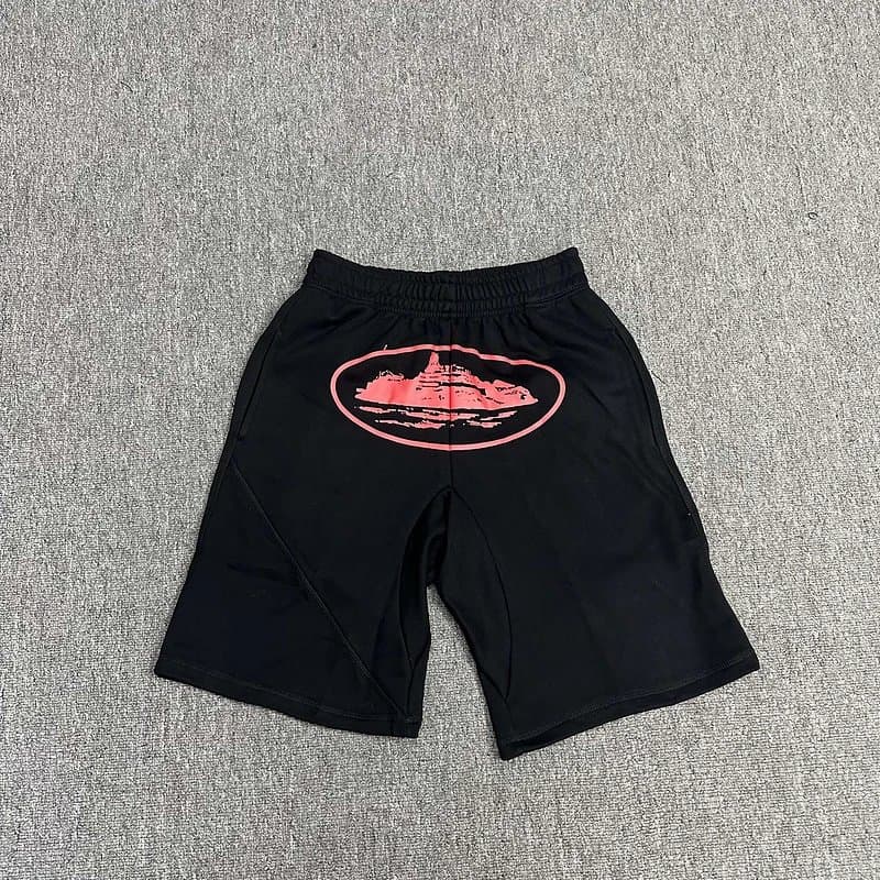 Fear of God Essentials Logo Shorts Heather Grey — 红色