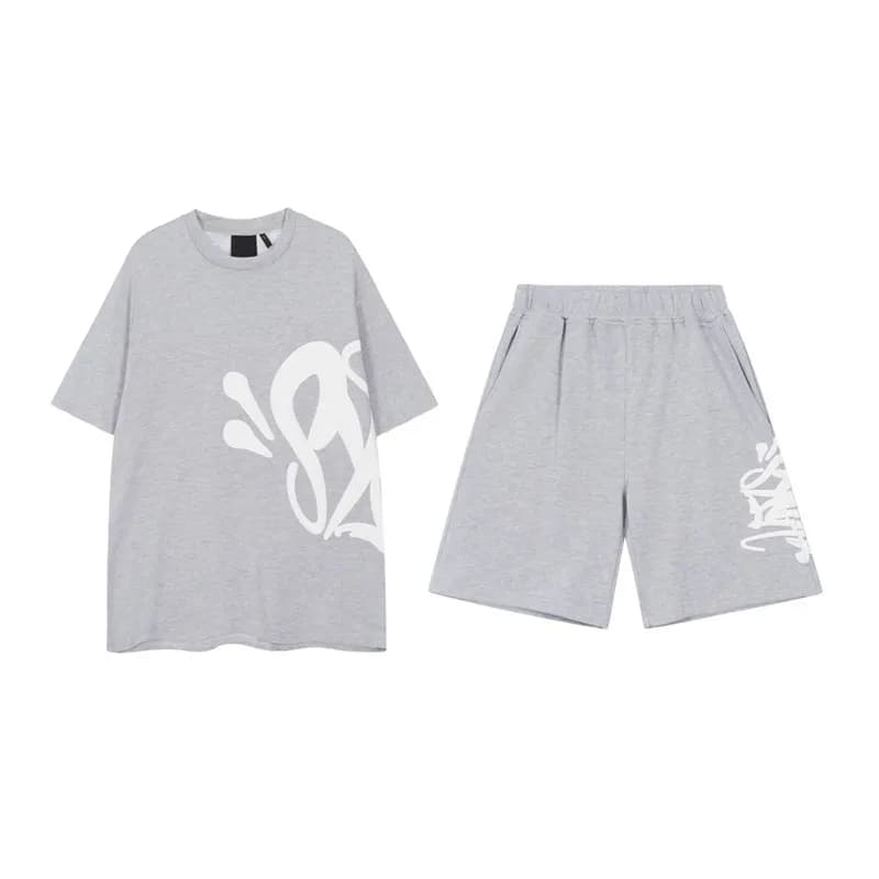 Stüssy Graphic Tee & Shorts Set Graffiti Logo