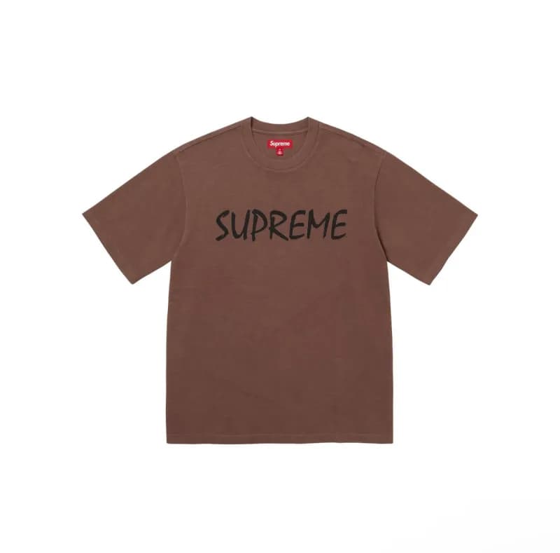 Supreme Box Logo Tee Patchwork Logo — 93 brown