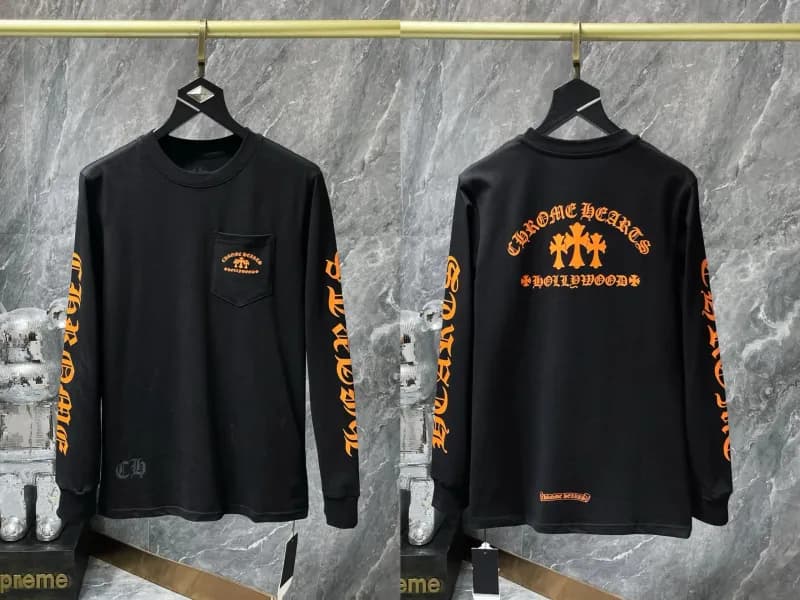 Chrome Hearts Long Sleeve Tee Hollywood Cross Print
