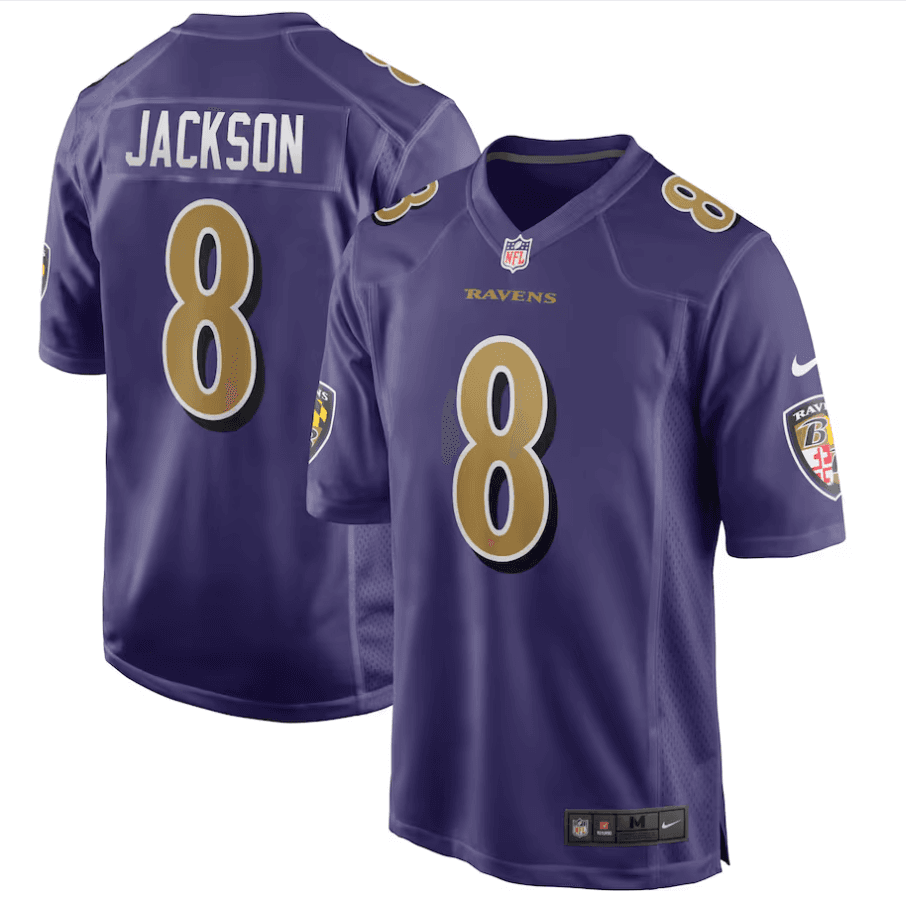 NFL Baltimore Ravens Jersey Lamar Jackson #8