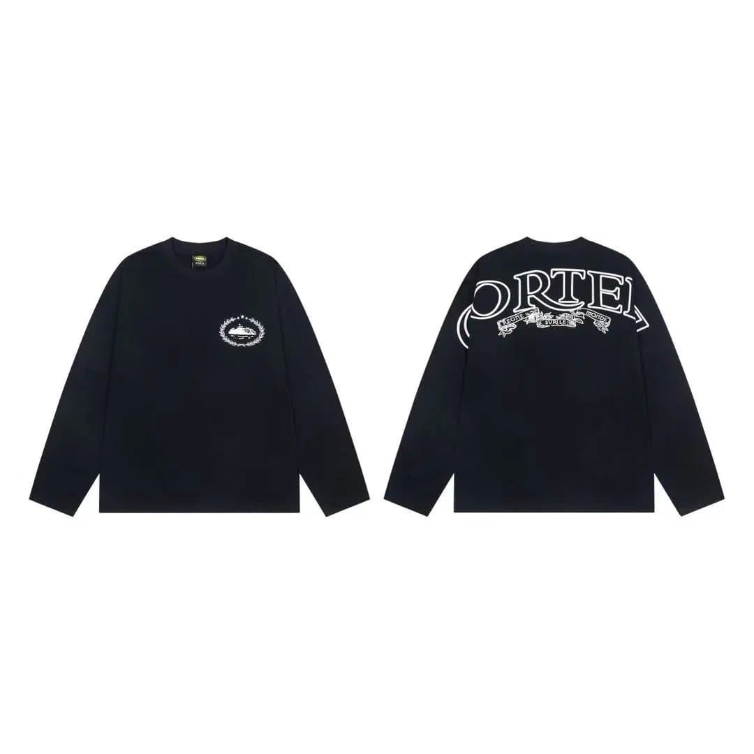 Chrome Hearts Raglan Long Sleeve Tee Script Logo — c316黑色