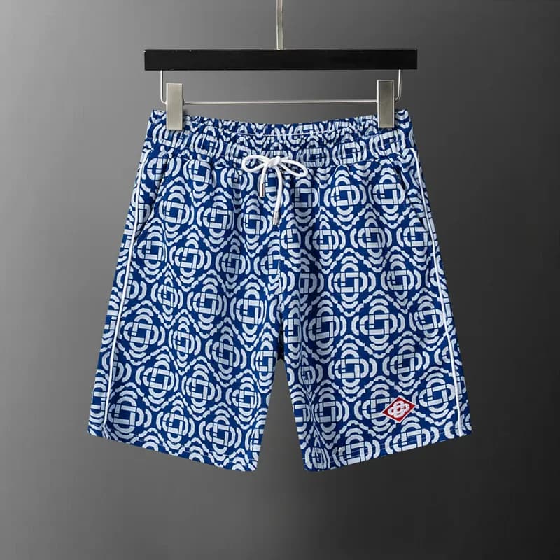 Balenciaga Printed Shorts Geometric Logo Pattern — 29100蓝色