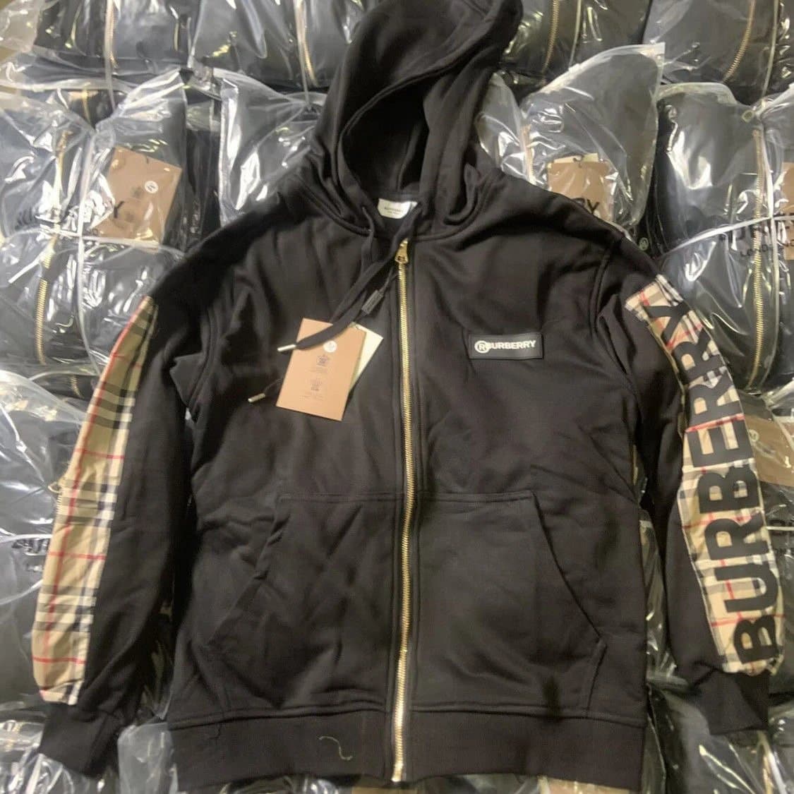 Moncler Hooded Zip-Up Jacket Logo Hood — 10