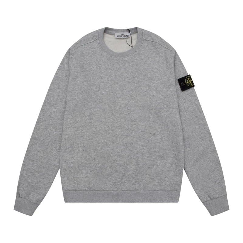 Stone Island Crewneck Sweatshirt Solid Yellow — 灰色
