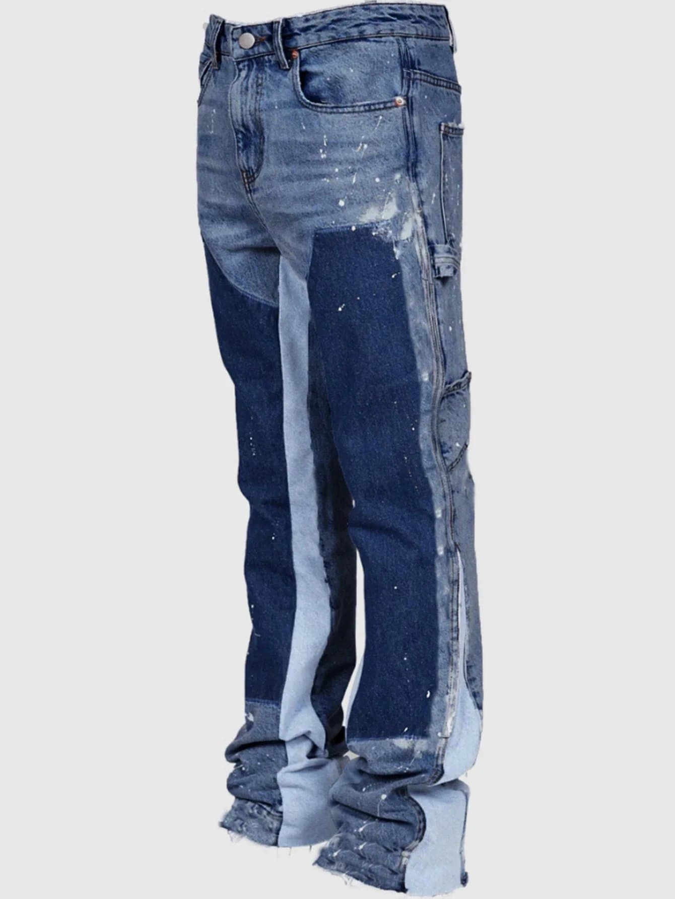 Levi's Patchwork Denim Jeans Multi-Tone Distressed