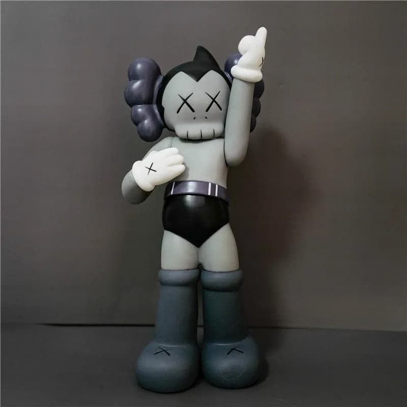 BAPE × KAWS Half-Brain Ape Figure Split Brain Design — 自信灰-37cm盒装