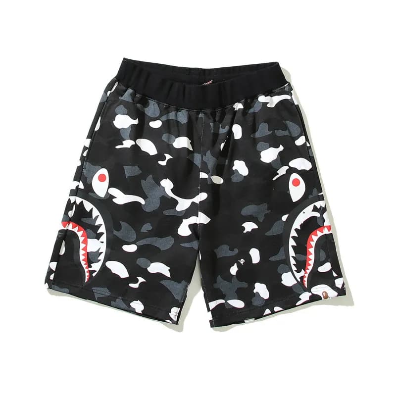 BAPE Shark Camo Shorts Shark Face Print — 47