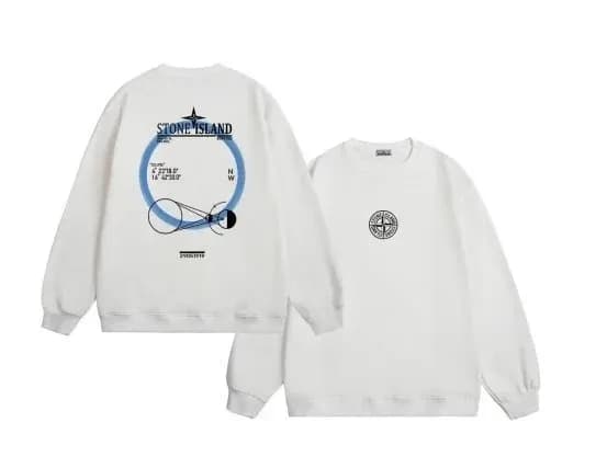 Stone Island Crewneck Sweatshirt Compass Logo Print