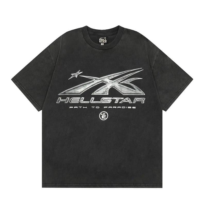Hellstar Graphic Tee Psychedelic Face Print — H510 水洗黑 (数码印）