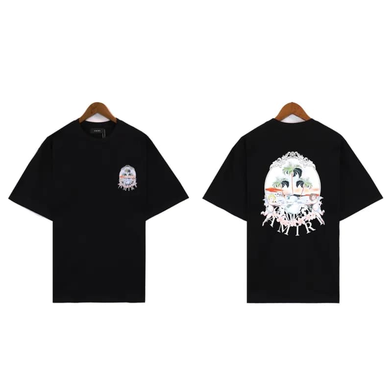 Palm Angels Graphic Tee Palm Tree Print
