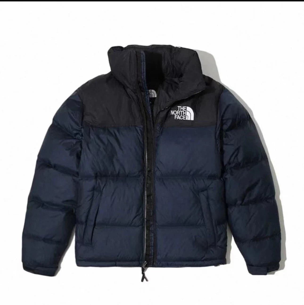 The North Face Nuptse Jacket Colorblock — 藏蓝