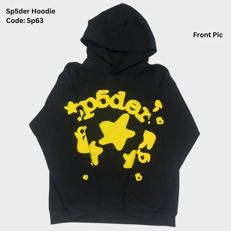 Sp5der Hoodie Spider Web Graphic — Sp63 - Beluga Onyx