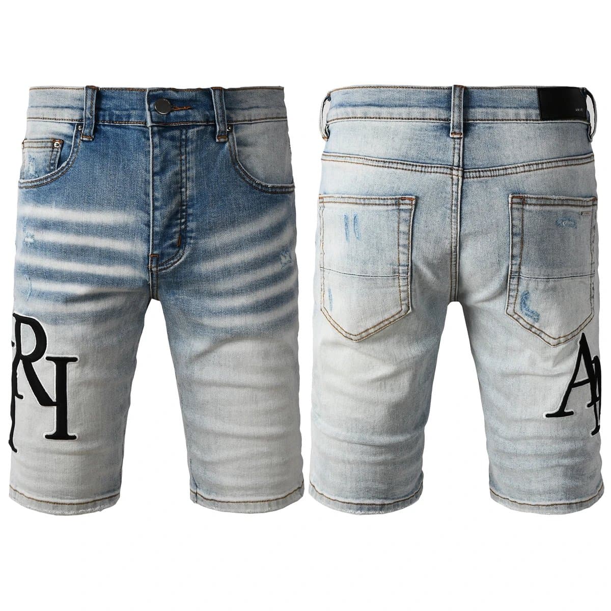 Amiri Motorcycle Jeans Distressed Light Wash — 6009