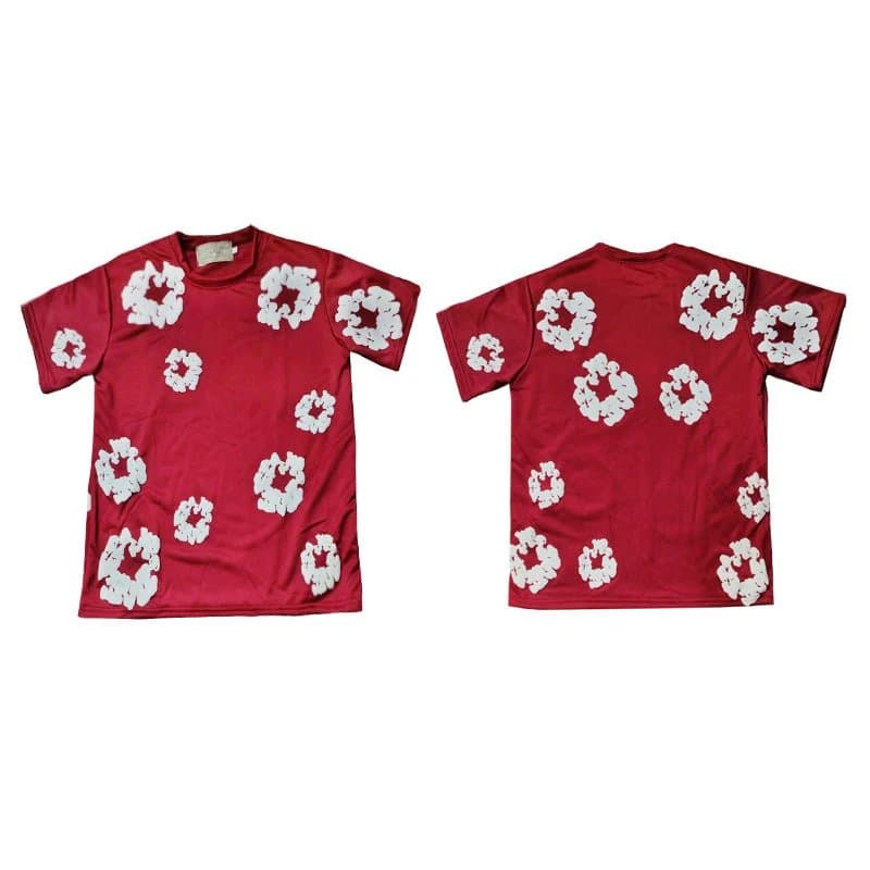Off-White Shorts Set Cloud Print — TZ01酒红短袖