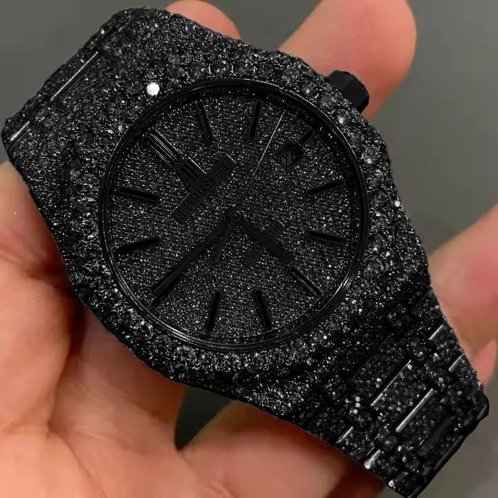 Santos de Cartier Full Pave Diamond — 胭脂色