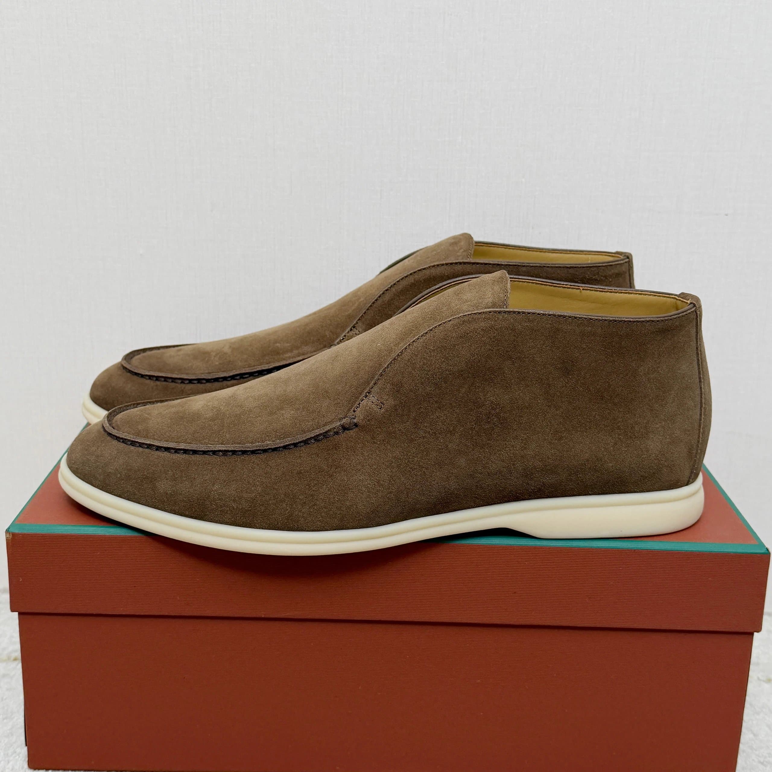 Loro Piana Suede Loafer Olive Brown