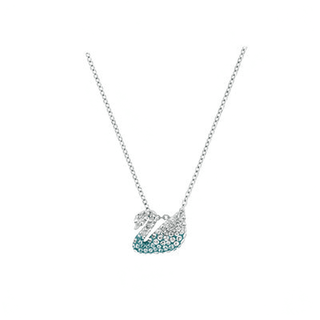Swarovski Swan Pendant Crystal-Embellished