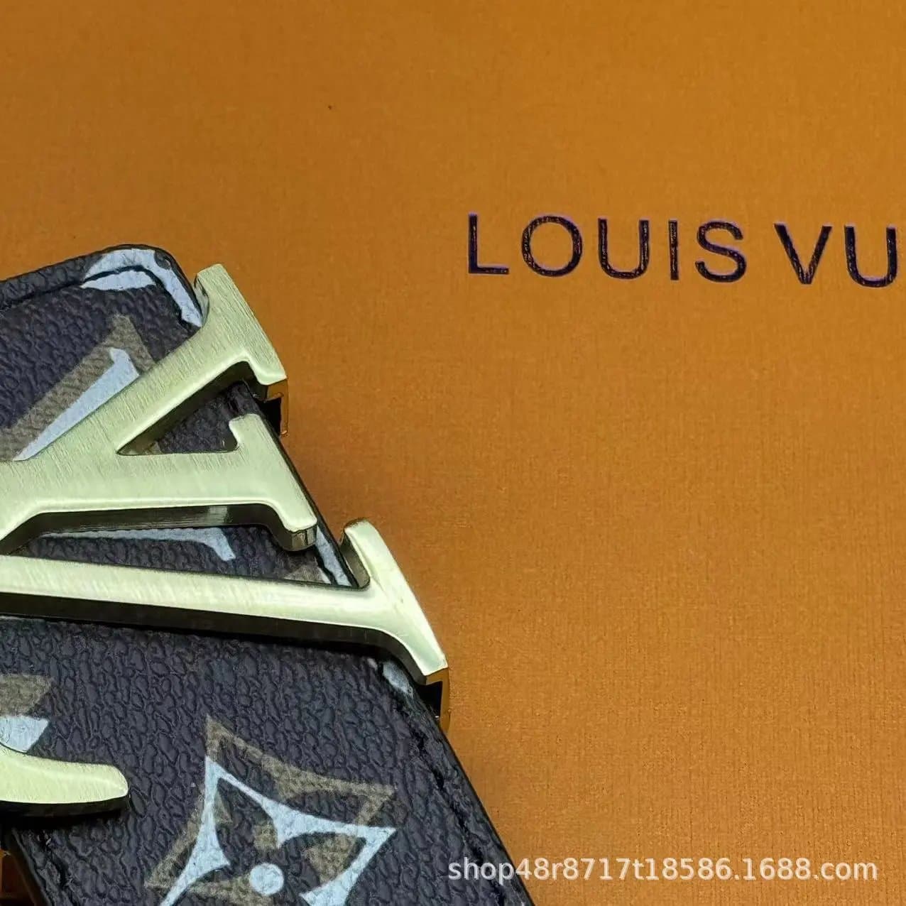 Louis Vuitton LV Initiales Belt Monogram Eclipse — 重影咖花 金扣