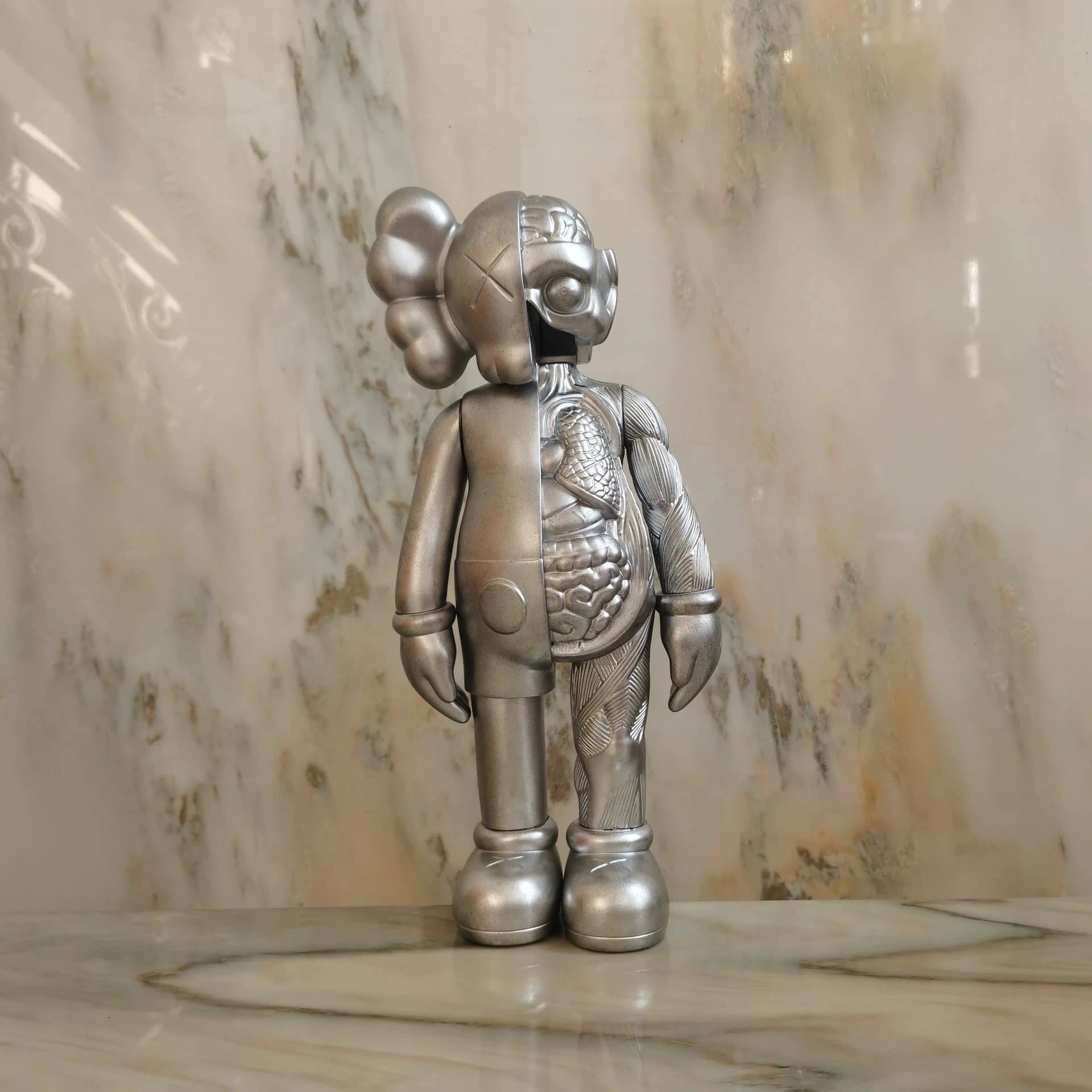 KAWS Companion Dissected Anatomy — 20cm 半解剖 银色【盒装】