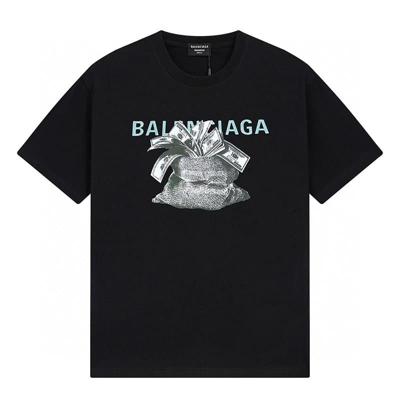 Balenciaga Digital Clock Tee 5:20 Print — 515黑色