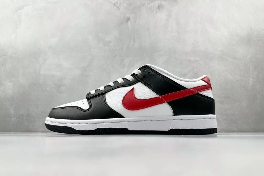 Nike Dunk Low Panda Red Swoosh