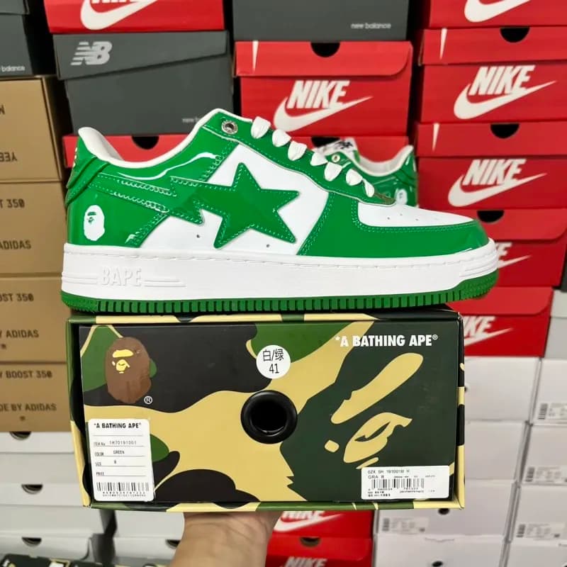 Bape Sta Camouflage Star — 1H70-191-001 白绿漆