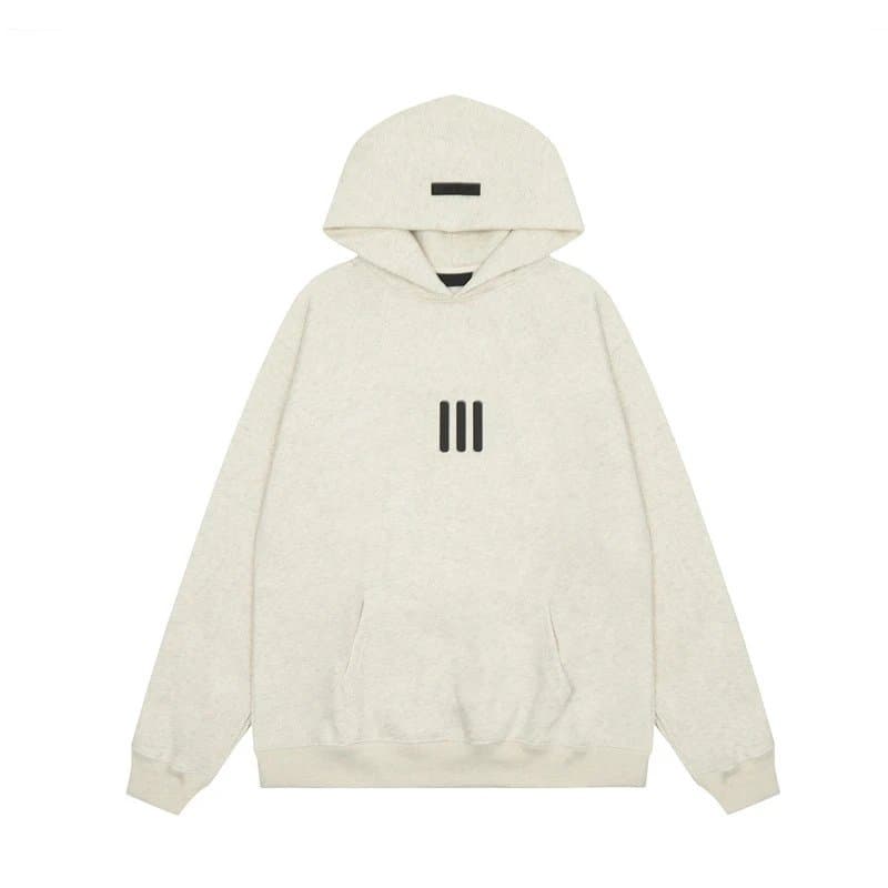 Fear of God Essentials Zip-Up Hoodie Essentials Logo — 2433白灰（硅胶字母）