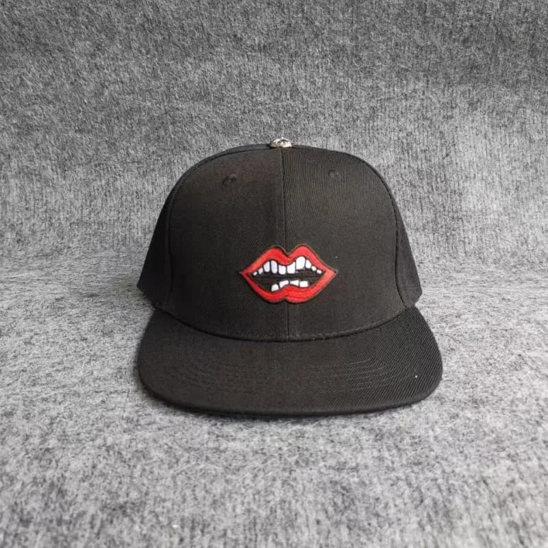 Chrome Hearts Snapback Cap Lips Embroidery