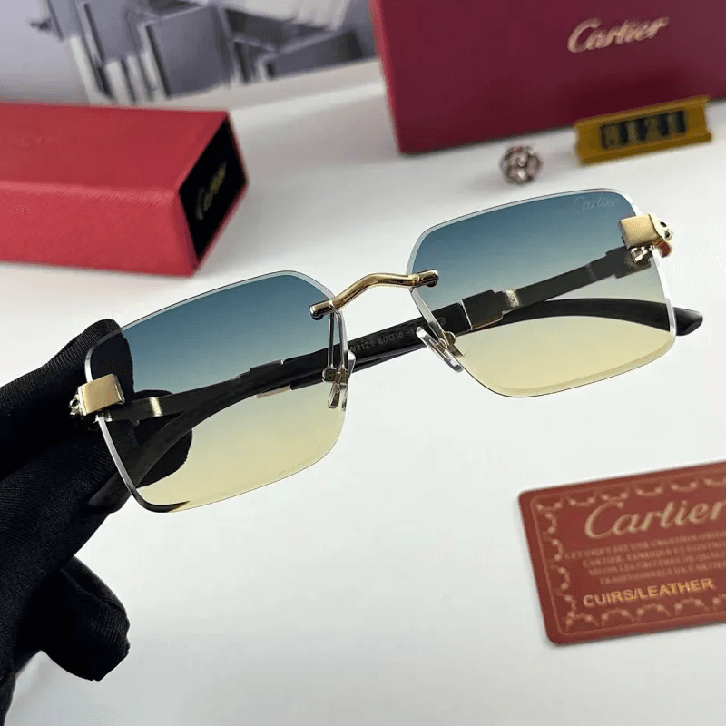 Cartier Sunglasses Gradient Lens with Gold Accents