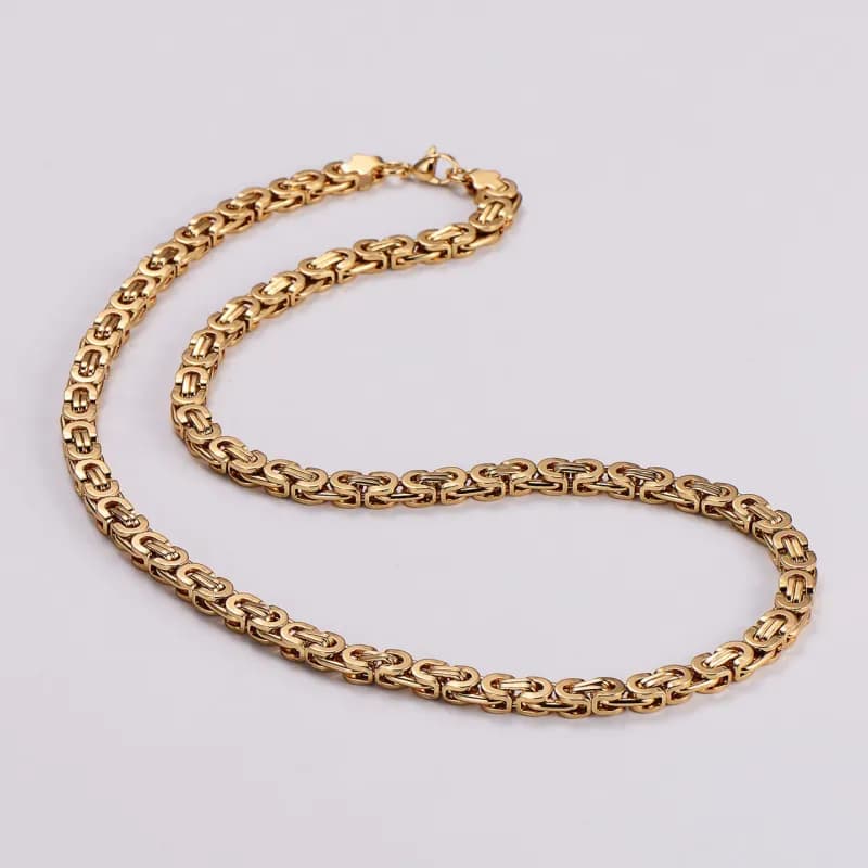 Chrome Hearts Byzantine Chain Necklace Gold Tone
