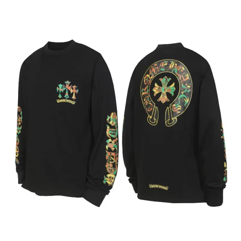 Chrome Hearts Long Sleeve Tee Cross Logo Print