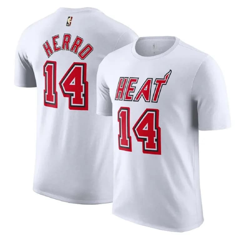 Nike NBA Player Name T-Shirt Tyler Herro Miami Heat #14
