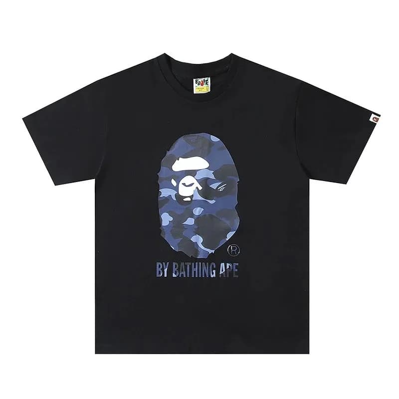 BAPE Ape Head Tee Blue Camo Ape