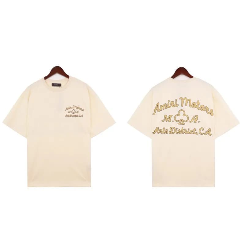 Amiri Logo T-Shirt Embroidered Script — 2188 杏