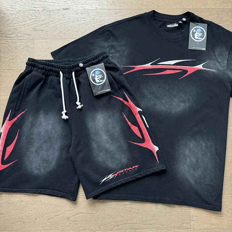 Hellstar Flame Graphic Set Washed Grey — 6827-7812套装