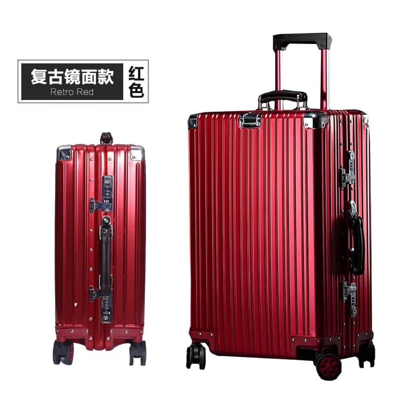 Rimowa Aluminum Suitcase Retro Red
