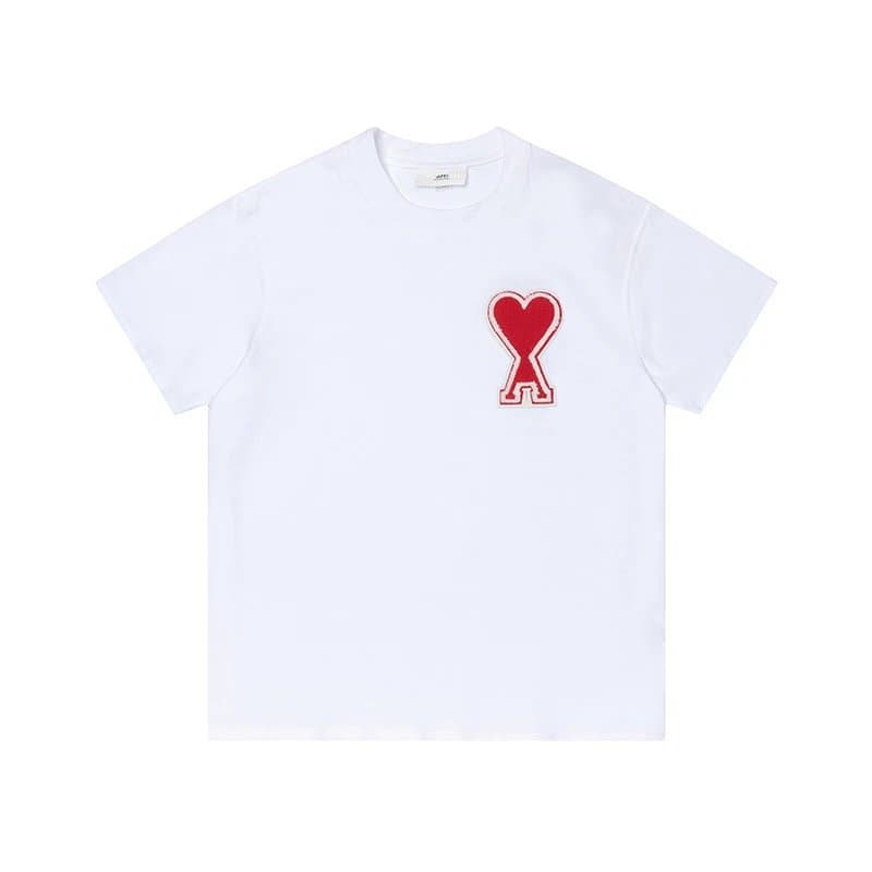 Amiri Logo T-Shirt Heart Logo — 白色红心A0002#