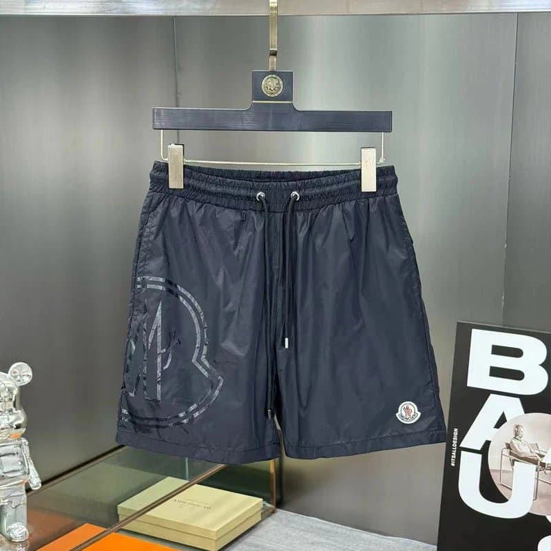 Moncler Logo Shorts Bold Logo — 黑色