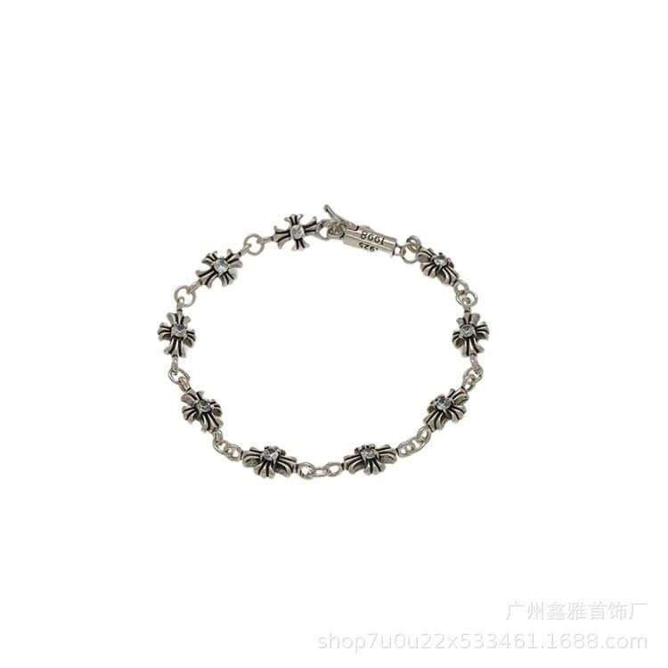 Chrome Hearts Cross Bracelet Crystal-Embellished