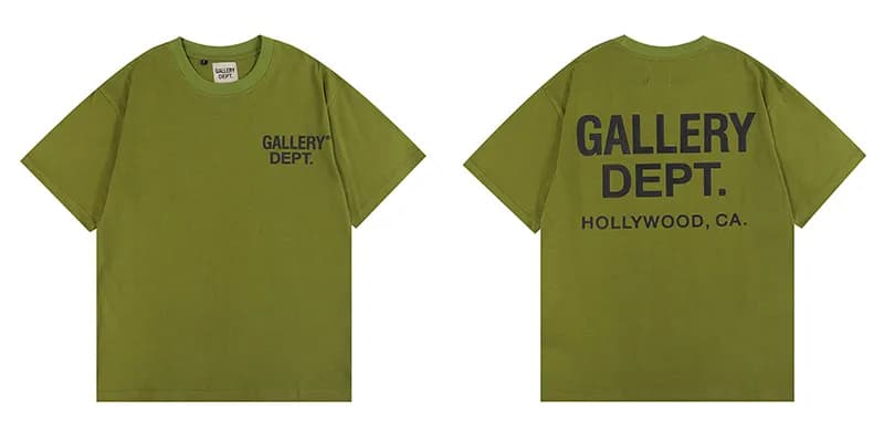 Gallery Dept. T-Shirt Gallery Dept Logo — 后字绿色 6001