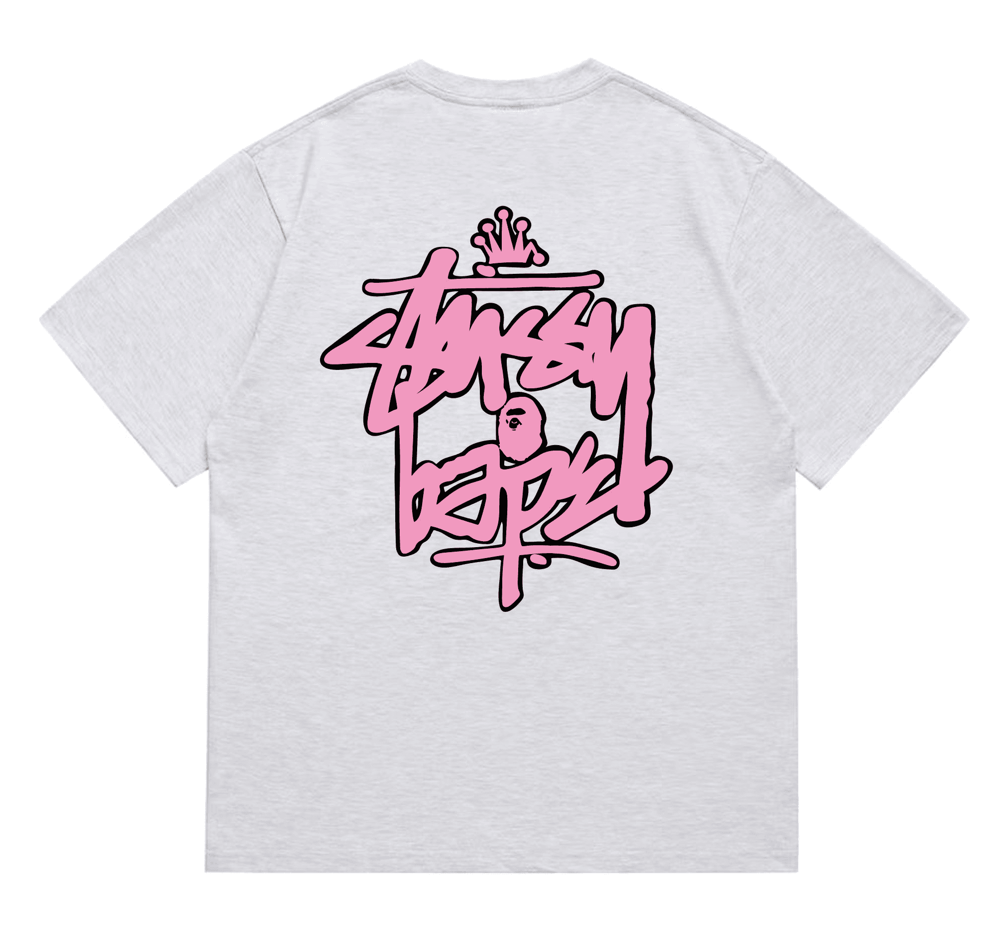 BAPE × Stüssy Graphic Tee Pixel Camo Ape Head — S20