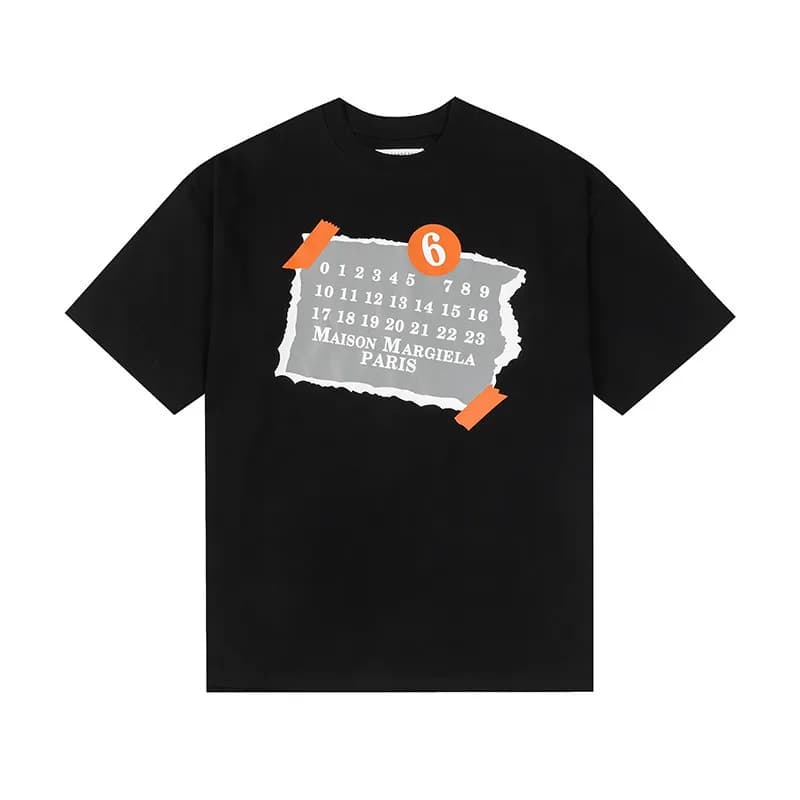 Maison Margiela T-Shirt White Stitch Logo — 842黑色