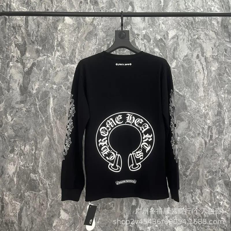 Chrome Hearts Long Sleeve Tee Build Graphic — 9012黑色