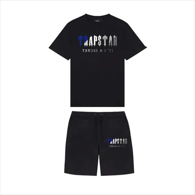 Trapstar Logo Tee & Shorts Set Orange Logo — 2