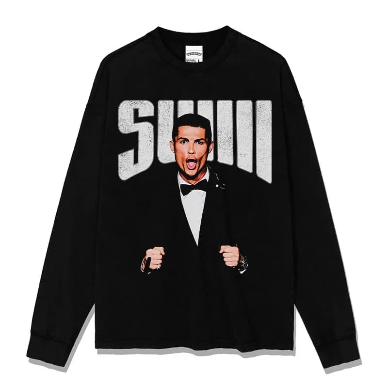 Supreme Long Sleeve Tee Cristiano Ronaldo Graphic