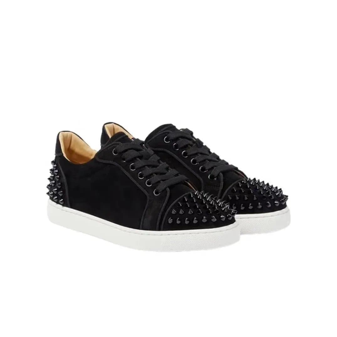 Christian Louboutin High-Top Sneaker Python-Embossed — 黑色前后钉