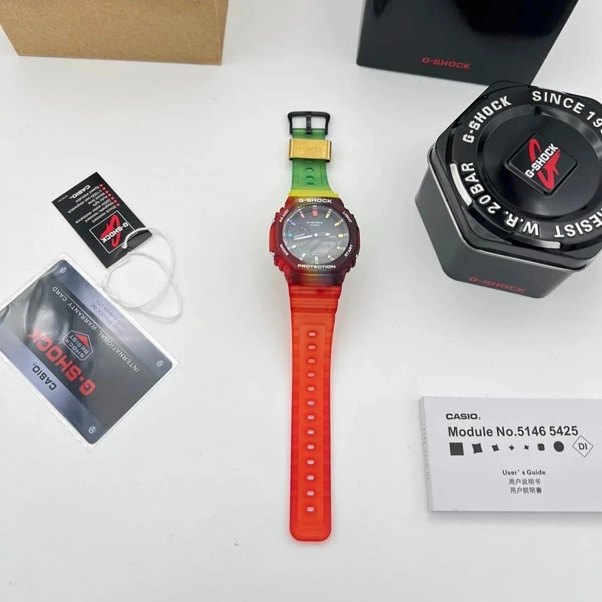 Casio G-Shock DW-5600 Rasta Gradient