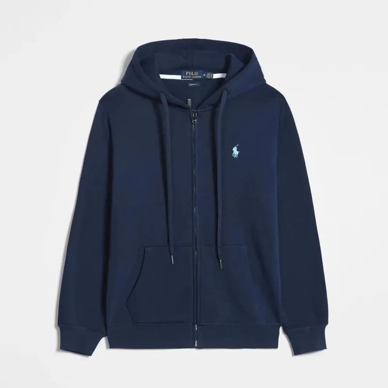 Polo Ralph Lauren Puffer Jacket Classic Fit — Hoodies navy blue(blue logo)zipper
