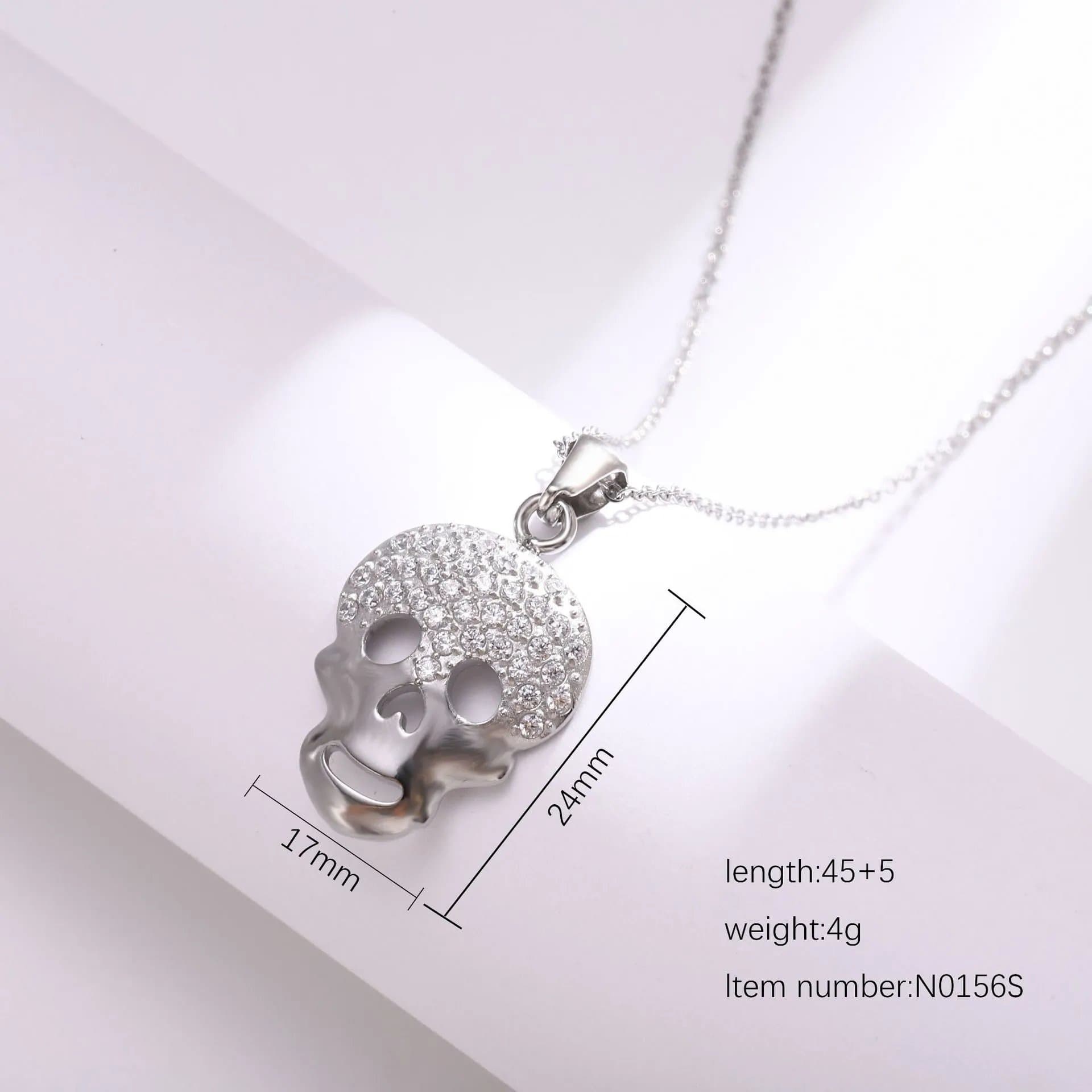 Chrome Hearts Skull Pendant Pave Crystal